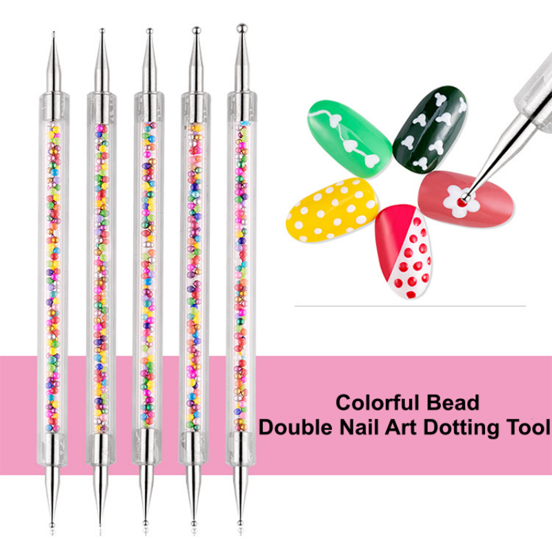Double Colorful Bead Nail Dotting Tool